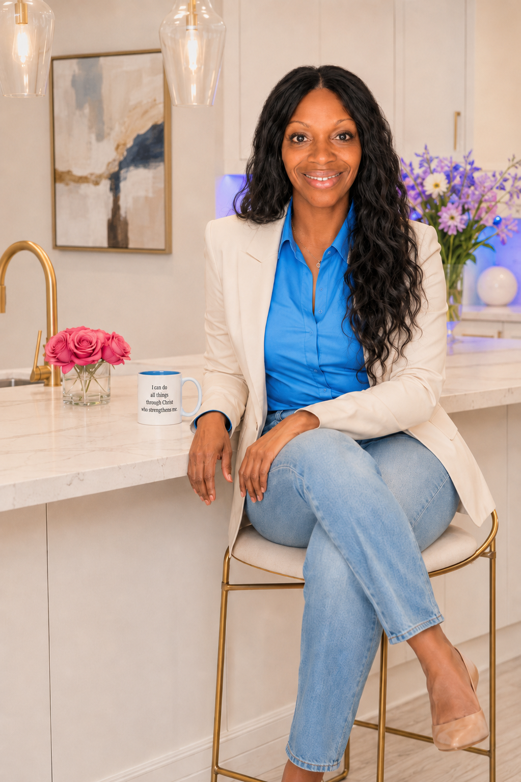 Eboni EB Porter seated in a bright, welcoming room